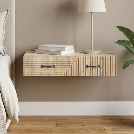 Vidaxl wandmontage zijtafel 87,5 x 34,5 x 17 cm bewerkt hout