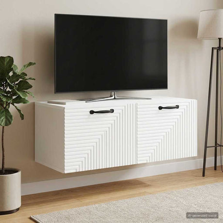 Vidaxl wandbeugel tv-kast wit 78,5 x 41 x 30 cm bewerkt hout