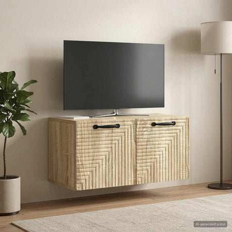 Vidaxl wandbeugel tv-kast sonoma eiken 59,5 x 31 x 30 cm bewerkt hout