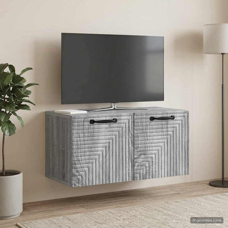 Vidaxl wandbeugel tv-kast grijs sonoma 59,5 x 31 x 30 cm bewerkt hout