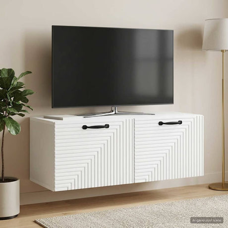 Vidaxl wandbeugel tv-kast wit 78,5 x 31 x 30 cm bewerkt hout