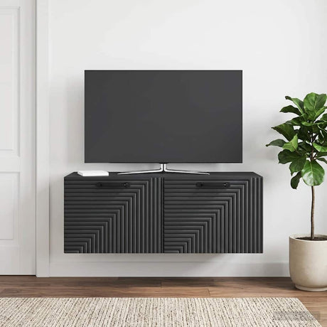 Vidaxl wandbeugel tv-kast zwart 78,5 x 31 x 30 cm bewerkt hout