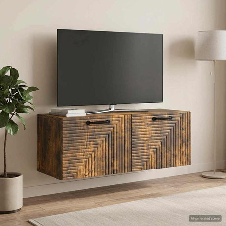 Vidaxl wandbeugel tv-kast gerookt eiken 78,5 x 31 x 30 cm bewerkt hout
