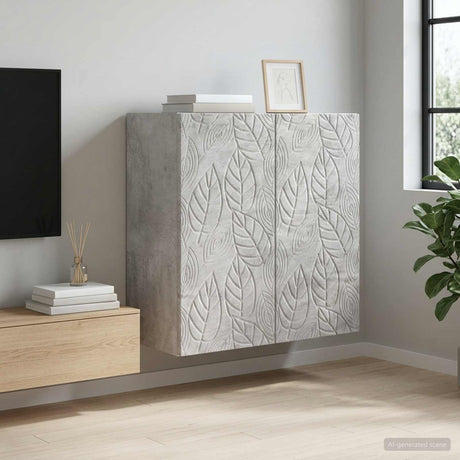 Vidaxl wandkast 59 x 31 x 60 cm bewerkt hout betongrijs