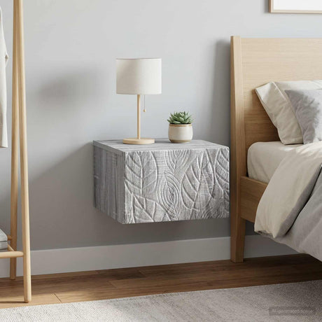 Vidaxl wandbeugel bedkast 2 st grijs sonoma 49 x 34,5 x 20 cm