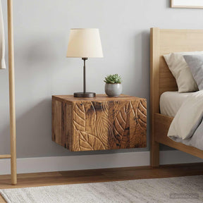Vidaxl wandbeugel bedkast 2 st oud hout 49 x 34,5 x 20 cm bewerkt hout