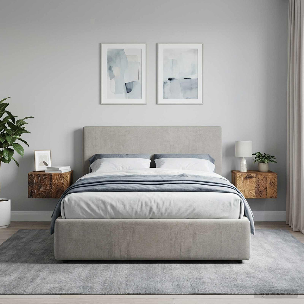 Vidaxl wandbeugel bedkast 2 st oud hout 49 x 34,5 x 20 cm bewerkt hout