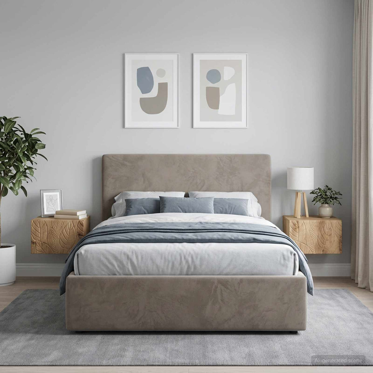 Vidaxl wandbeugel bedkast 2 st artisanaal eiken 49 x 34,5 x 20 cm