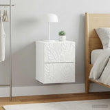 Vidaxl wandbeugel bedkast 2 st wit 34,5 x 33 x 40 cm bewerkt hout