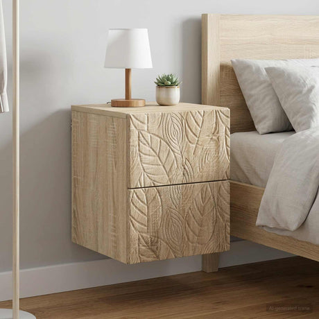 Vidaxl wandbeugel bedkast 2 st sonoma eiken 34,5 x 33 x 40 cm