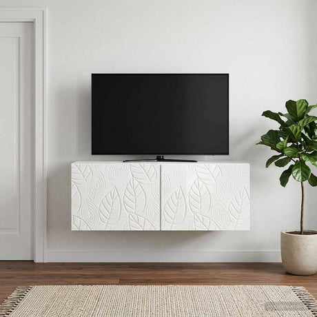 Vidaxl wandbeugel tv-kast 59,5 x 41 x 30 cm hoogglans wit bewerkt hout