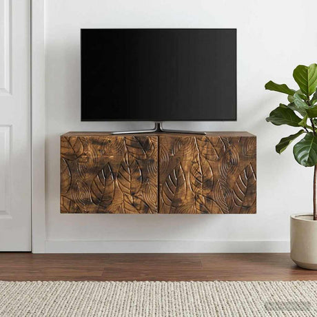 Vidaxl wandbeugel tv-kast 59,5 x 41 x 30 cm gerookt eiken bewerkt hout