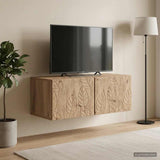 Vidaxl wandbeugel tv-kast 59,5 x 41 x 30 cm artisanaal eiken