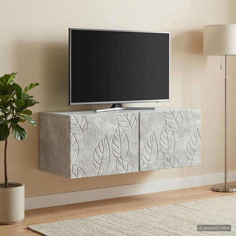 Vidaxl wandbeugel tv-kast 78,5 x 41 x 30 cm betongrijs bewerkt hout