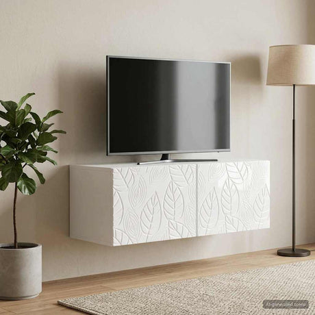 Vidaxl wandbeugel tv-kast 78,5 x 41 x 30 cm hoogglans wit bewerkt hout