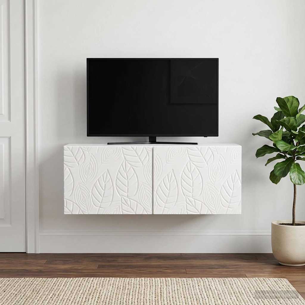 Vidaxl wandbeugel tv-kast 78,5 x 41 x 30 cm hoogglans wit bewerkt hout