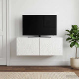 Vidaxl wandbeugel tv-kast 78,5 x 41 x 30 cm hoogglans wit bewerkt hout