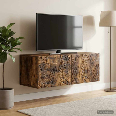 Vidaxl wandbeugel tv-kast 78,5 x 41 x 30 cm gerookt eiken bewerkt hout