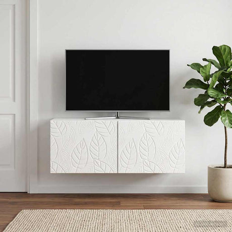 Vidaxl wandbeugel tv-kast 98 x 41 x 30 cm hoogglans wit bewerkt hout