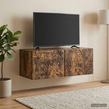 Vidaxl wandbeugel tv-kast 98 x 41 x 30 cm gerookt eiken bewerkt hout