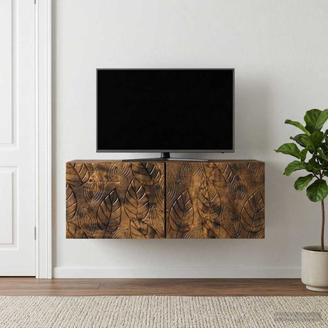 Vidaxl wandbeugel tv-kast 98 x 41 x 30 cm gerookt eiken bewerkt hout