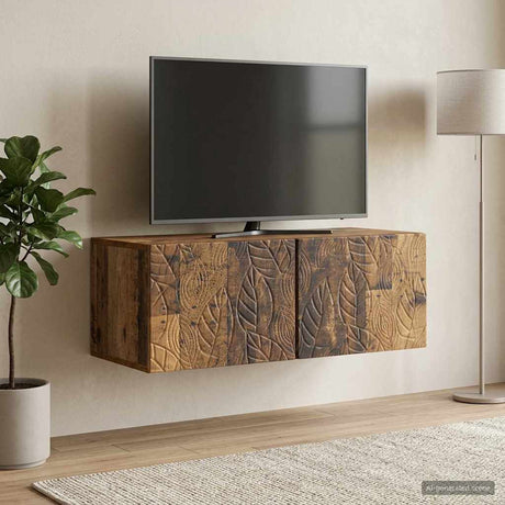 Vidaxl wandbeugel tv-kast 78,5 x 31 cm oud hout bewerkt hout