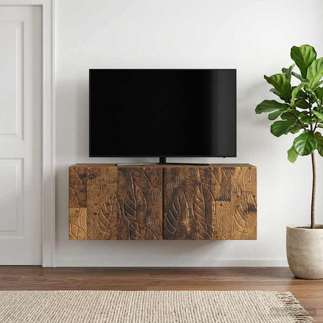 Vidaxl wandbeugel tv-kast 78,5 x 31 cm oud hout bewerkt hout