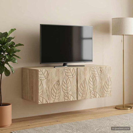 Vidaxl wandbeugel tv-kast 98 x 31 cm sonoma eiken bewerkt hout