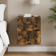 Vidaxl wandbeugel bedkast gerookt eiken 34,5 x 33 x 40 cm bewerkt hout
