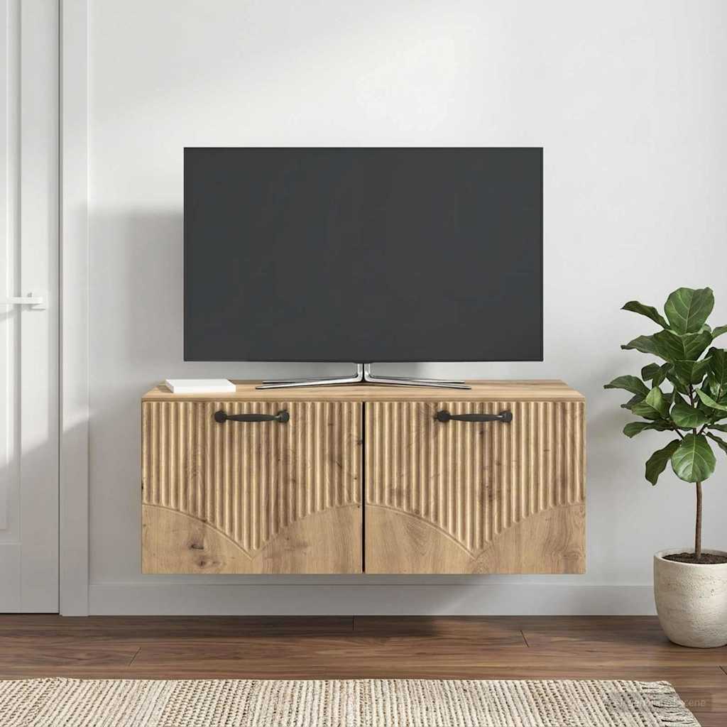 Vidaxl wandbeugel tv-kast 78,5 x 41 x 30 cm artisanaal eiken