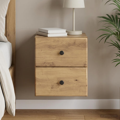 Vidaxl wandbeugel bedkast artisanaal eiken 34,5 x 33 x 40 cm