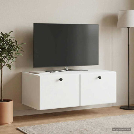 Vidaxl wandbeugel tv-kast 78,5 x 41 x 30 cm wit bewerkt hout