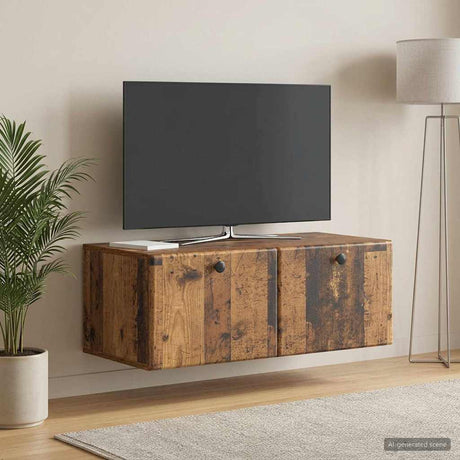 Vidaxl wandbeugel tv-kast 78,5 x 41 x 30 cm oud hout bewerkt hout