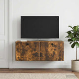 Vidaxl wandbeugel tv-kast 78,5 x 31 x 30 cm gerookt eiken bewerkt hout