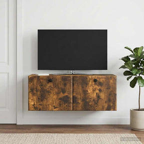 Vidaxl wandbeugel tv-kast 78,5 x 31 x 30 cm gerookt eiken bewerkt hout
