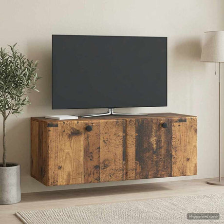 Vidaxl wandbeugel tv-kast 78,5 x 31 x 30 cm oud hout bewerkt hout