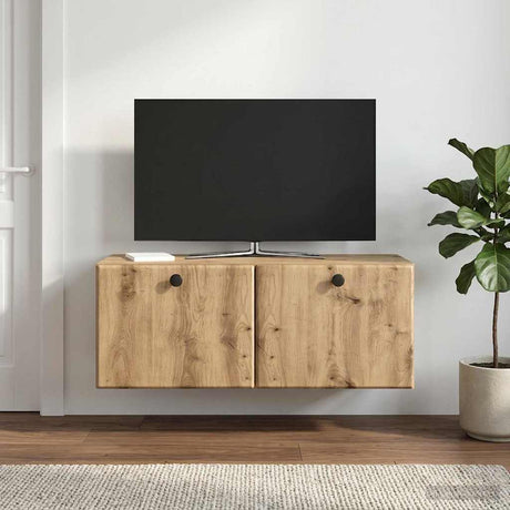 Vidaxl wandbeugel tv-kast 78,5 x 31 x 30 cm artisanaal eiken