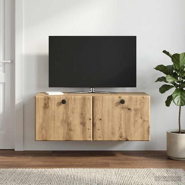 Vidaxl wandbeugel tv-kast 78,5 x 31 x 30 cm artisanaal eiken