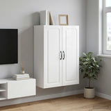 Vidaxl wandkast 66 x 34,5 x 90 cm bewerkt hout hoogglans wit