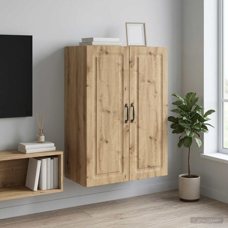 Vidaxl wandkast 66 x 34,5 x 90 cm bewerkt hout artisanaal eiken