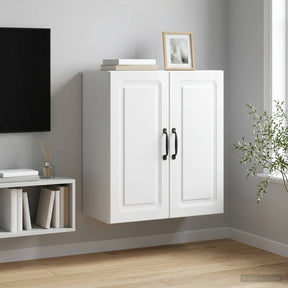 Vidaxl wandkast 59 x 31 x 60 cm bewerkt hout hoogglans wit