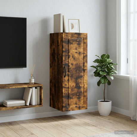 Vidaxl wandkast 33 x 34,5 x 90 cm bewerkt hout gerookt eiken