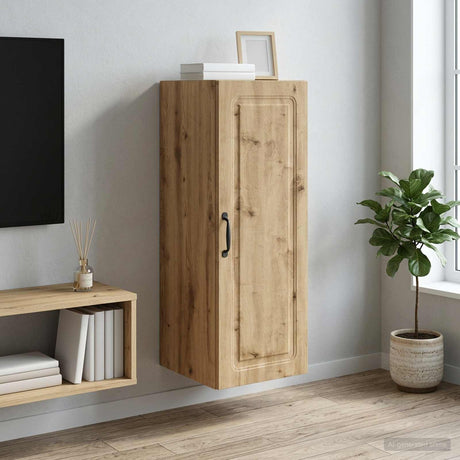 Vidaxl wandkast 33 x 34,5 x 90 cm bewerkt hout artisanaal eiken