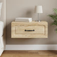 Vidaxl wandbeugel bedkast sonoma eiken 49 x 34,5 x 20 cm bewerkt hout