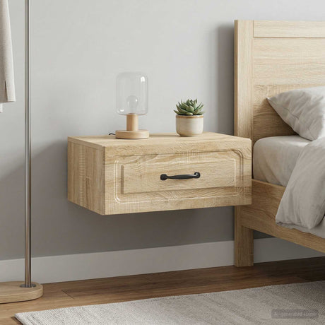 Vidaxl wandbeugel bedkast 2 st sonoma eiken 49 x 34,5 x 20 cm