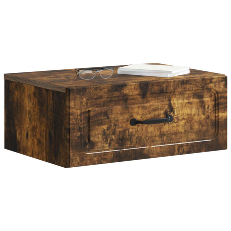 Vidaxl wandbeugel bedkast 2 st gerookt eiken 49 x 34,5 x 20 cm