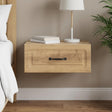 Vidaxl wandbeugel bedkast artisanaal eiken 49 x 34,5 x 20 cm