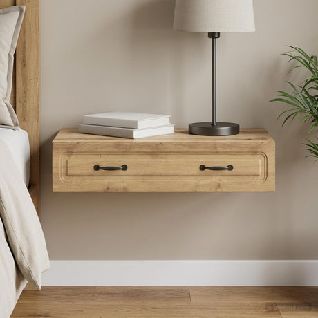 Vidaxl wandmontage zijtafel 87,5 x 34,5 x 17 cm bewerkt hout