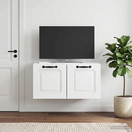 Vidaxl wandbeugel tv-kast hoogglans wit 59,5 x 41 x 30 cm bewerkt hout