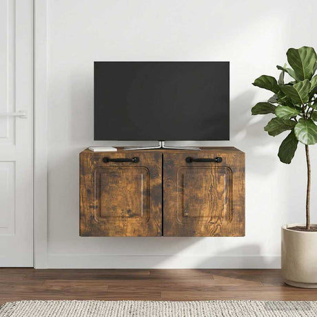 Vidaxl wandbeugel tv-kast gerookt eiken 59,5 x 41 x 30 cm bewerkt hout